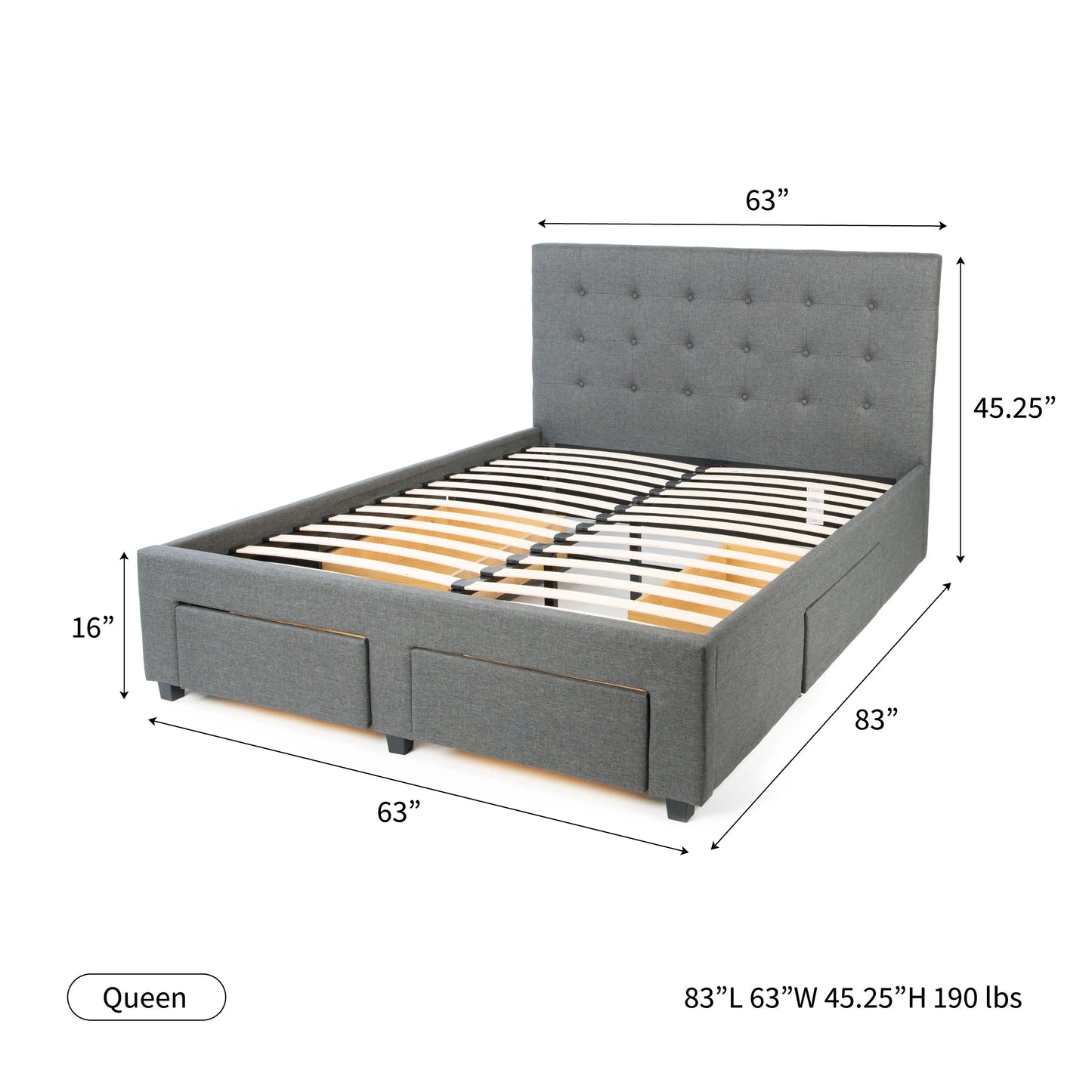 Divan Upholstered Storage Bed Hamuq