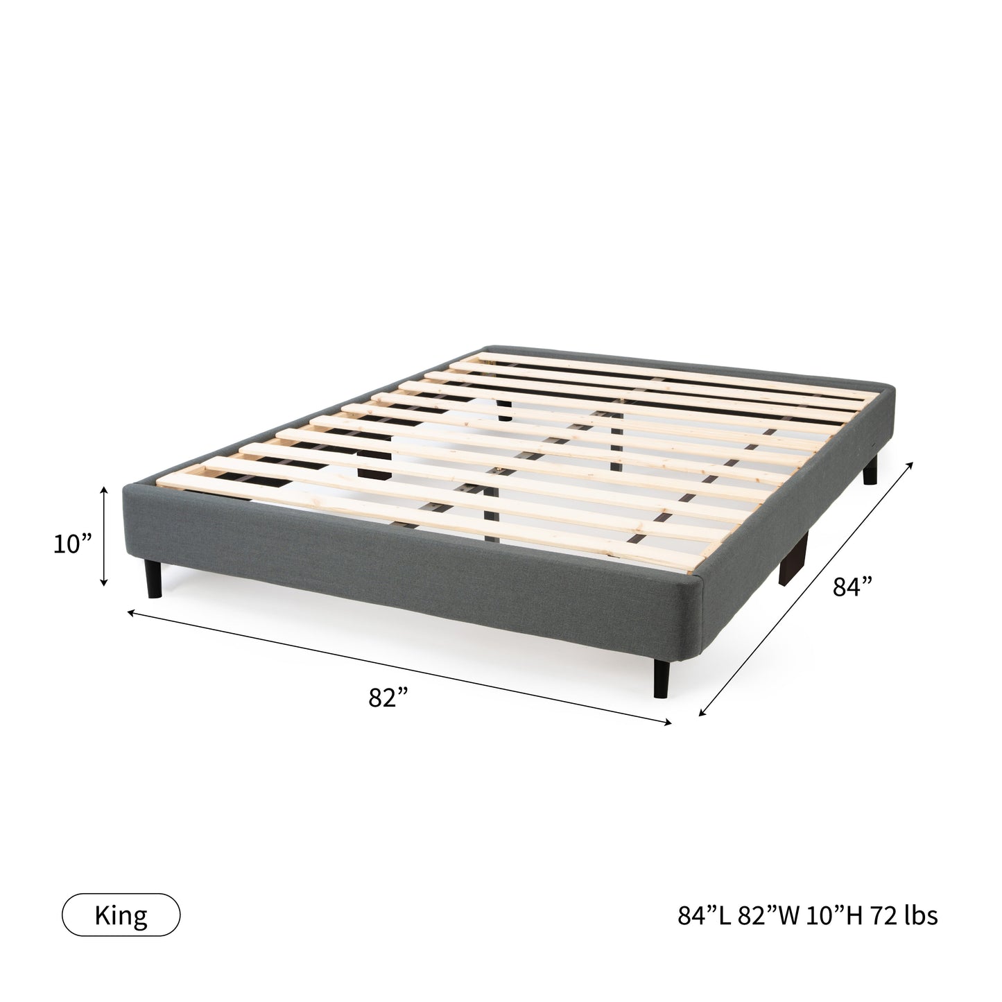 The Upholstered Platform Bed Frame Hamuq