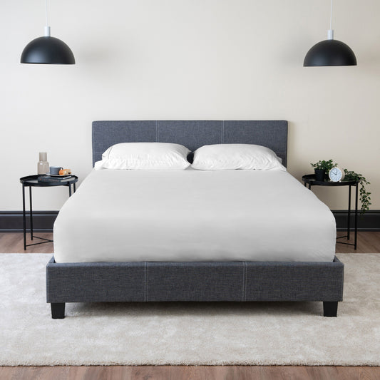 California Upholstered Bed Frame with Headboard