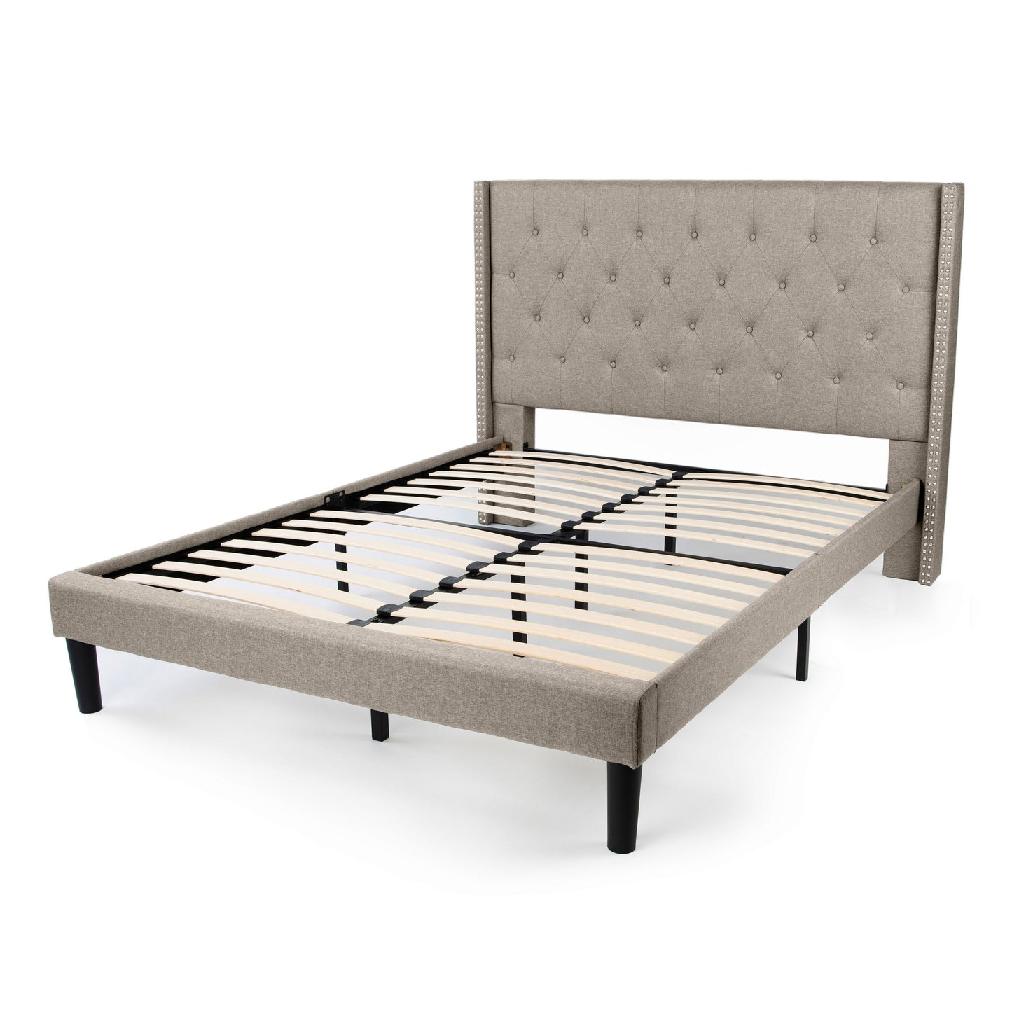 Delorious Upholstered Bed Frame with Headboard