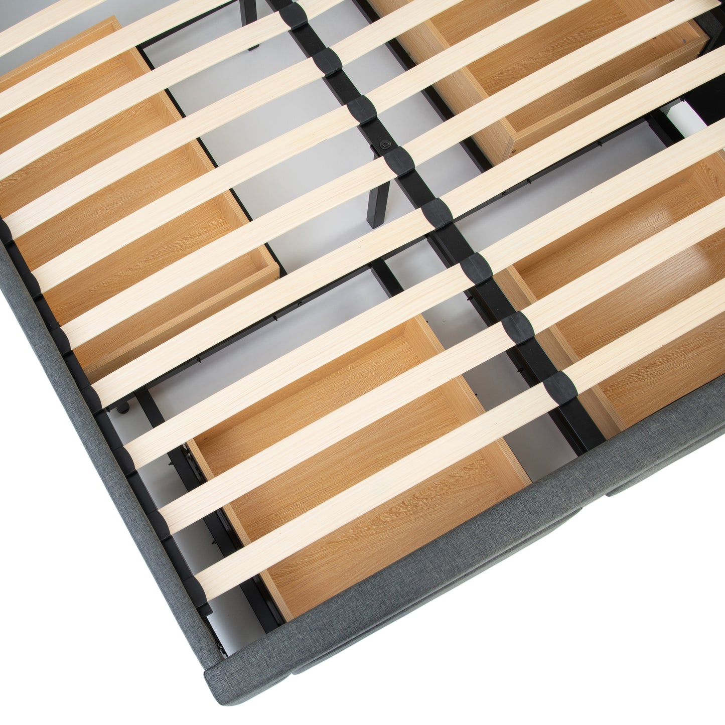 Upholstered Panel Storage Bed