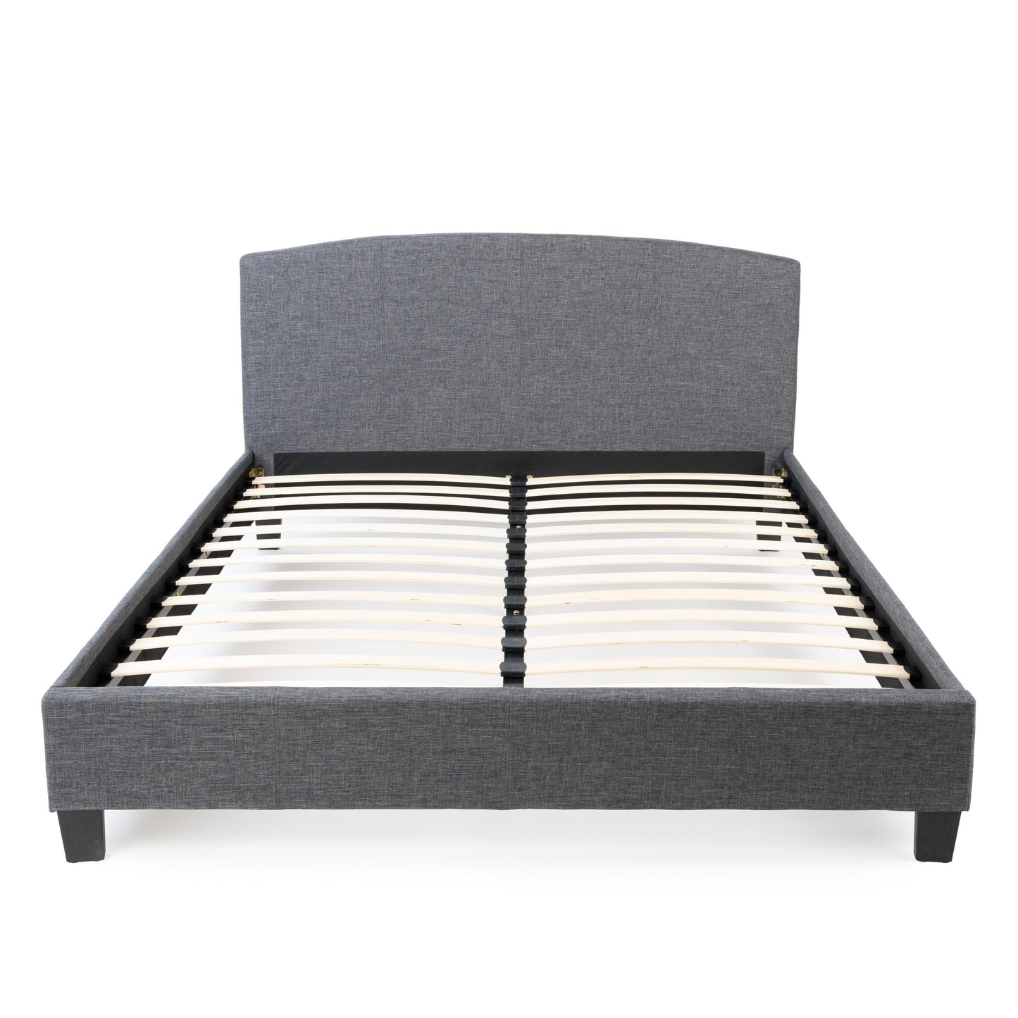 Curvaceous Upholstered Bed Frame with Headboard