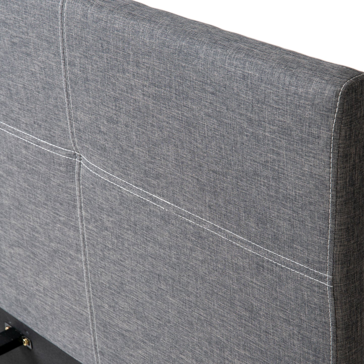 California Upholstered Bed Frame with Headboard