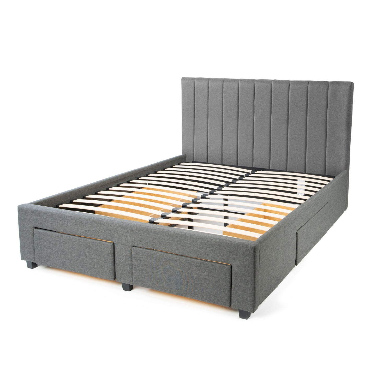 Upholstered Panel Storage Bed