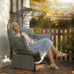 Double Egg Chair Outdoor Glider - Grey