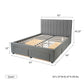 Upholstered Panel Storage Bed