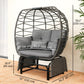 Double Egg Chair Outdoor Glider - Grey