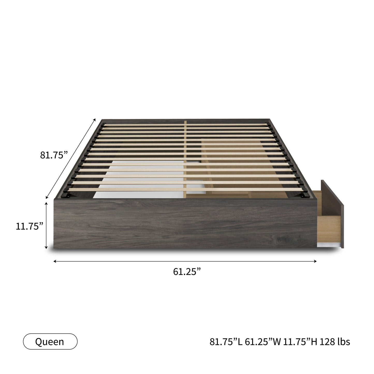 Storage Wood Bed