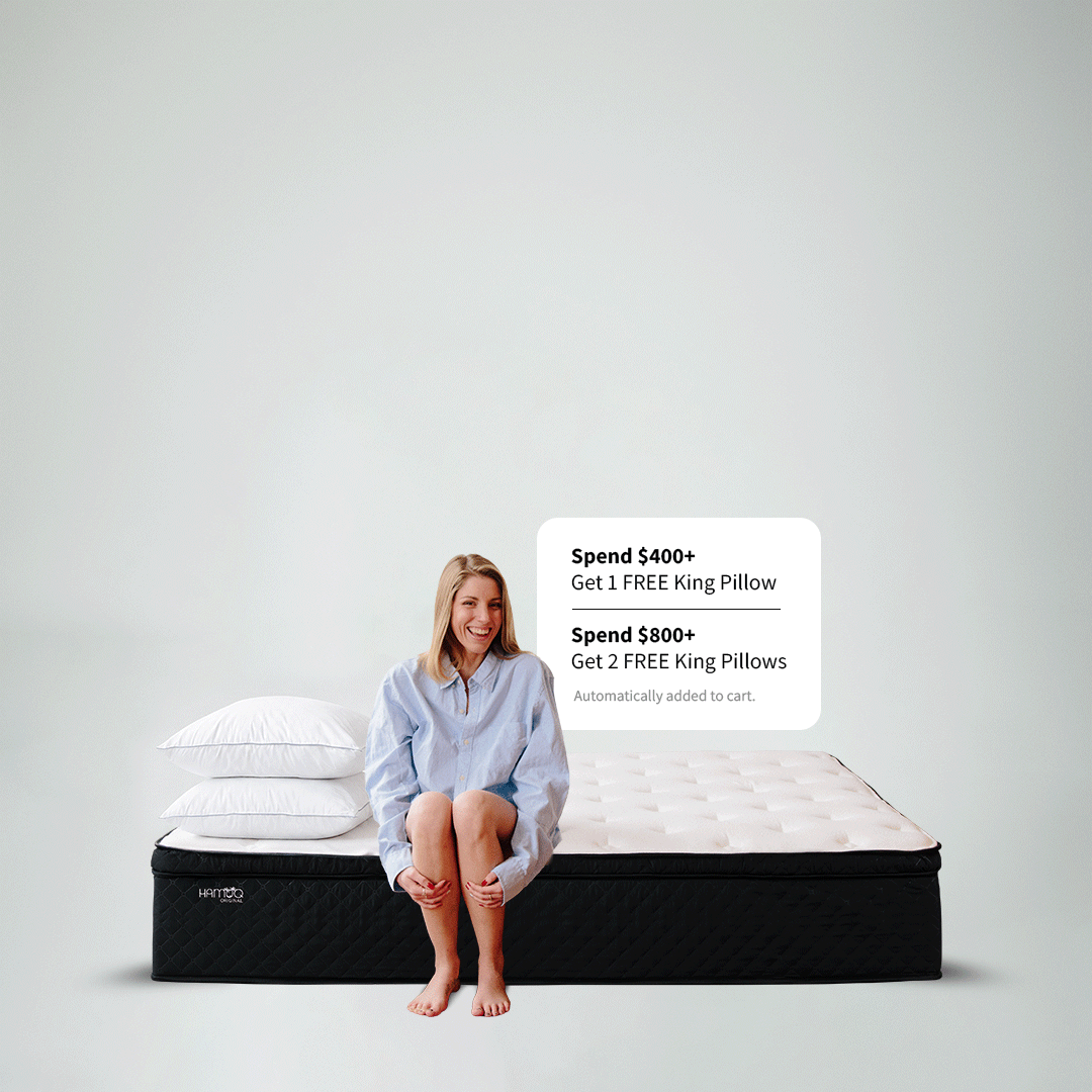 Hamuq hybrid mattress in a modern Canadian bedroom