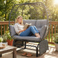 Double Egg Chair Outdoor Glider - Grey