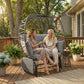 Double Egg Chair Outdoor Glider - Grey