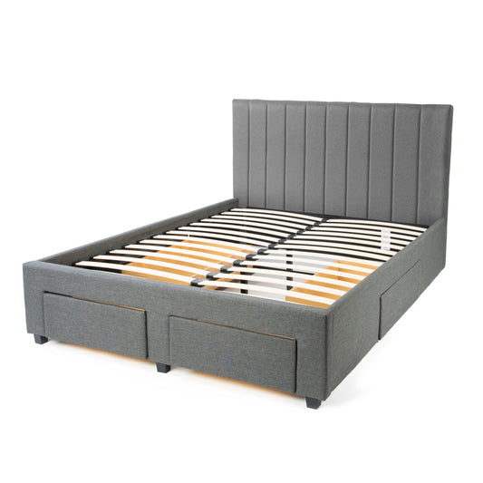 Upholstered Panel Storage Bed